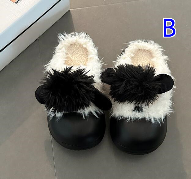 【あったか柔らか】もこもこ厚底サンダル（4cm・秋冬つっかけ）