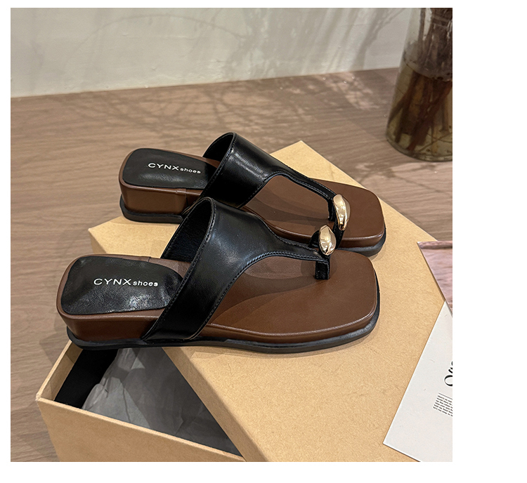 厚底 洗練トングスタイル厚底サンダル