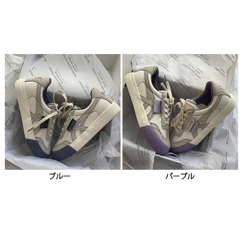 秋冬ナチュラル厚底スニーカー蝶デザインローカット