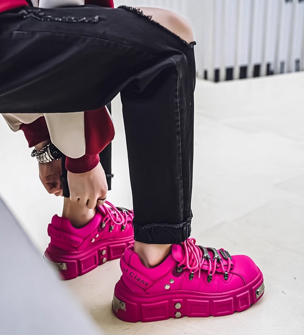 厚底スポーツシューズ メンズ運動靴 ローカット白色スニーカー