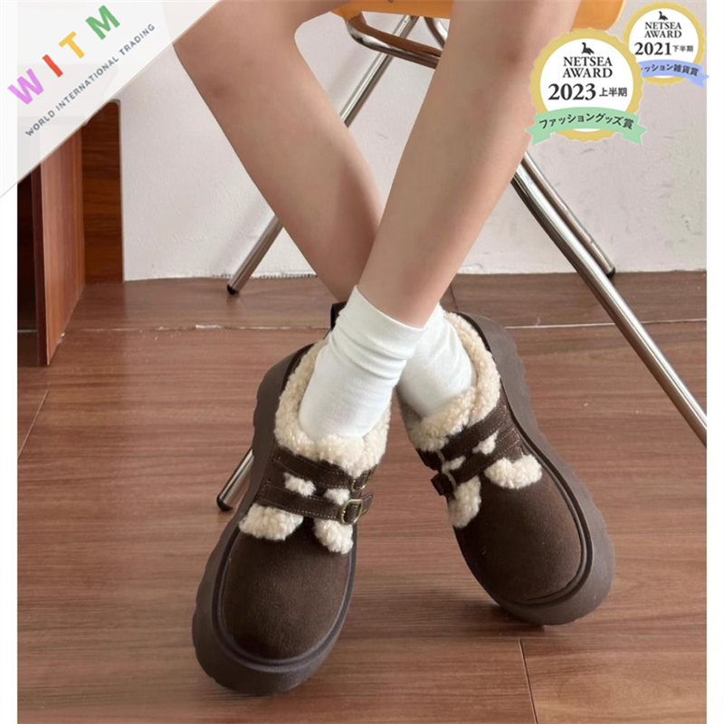冬新作 裏起毛 防寒ブーツ 厚底 もこもこ 女性靴