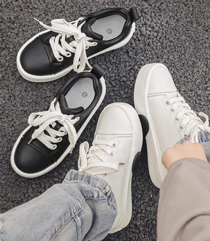 厚底スポーツシューズ メンズ ローカット運動靴