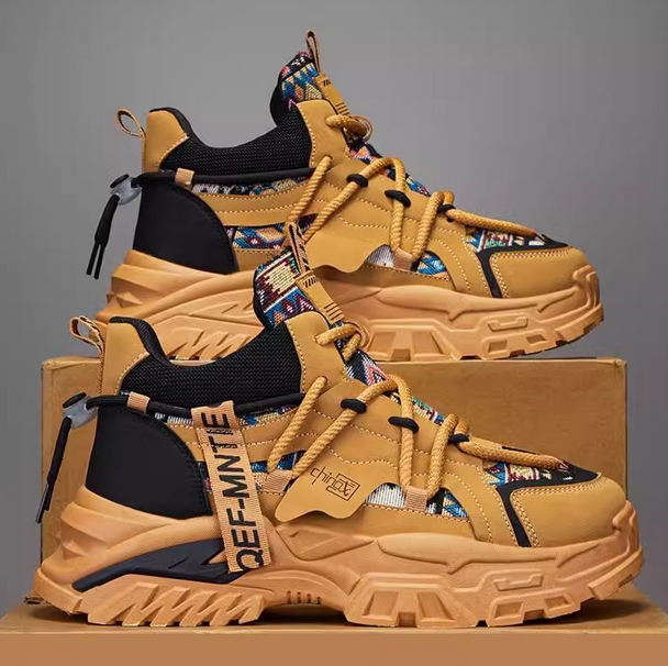 厚底スポーツシューズ メンズ運動靴 デッキスニーカー