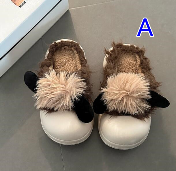 【あったか柔らか】もこもこ厚底サンダル（4cm・秋冬つっかけ）