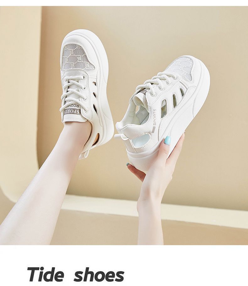 【全面メッシュ×軽量スタイルアップ×韓国系】4.0cm厚底スニーカー