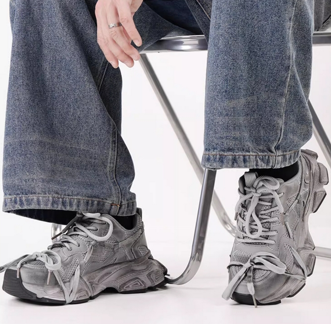 厚底スポーツシューズ メンズ運動靴 ローカット