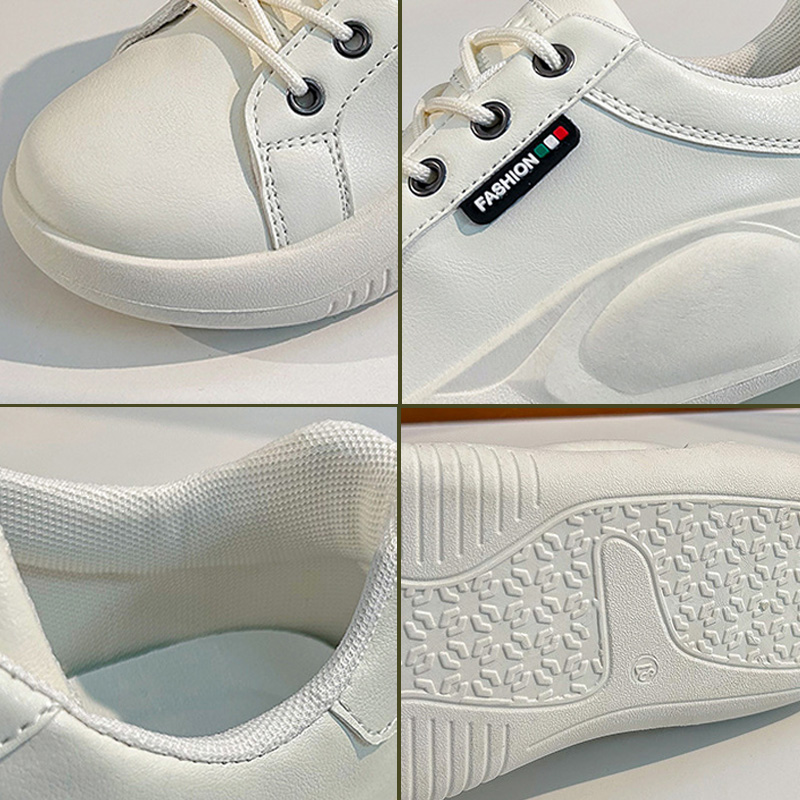 【白スニーカー×通気メッシュ×韓国系】4.0cm厚底スニーカー