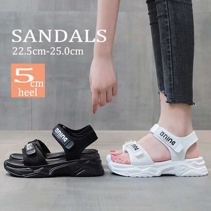 厚底サンダル レディース 軽量 通気性 脚長効果 運動靴