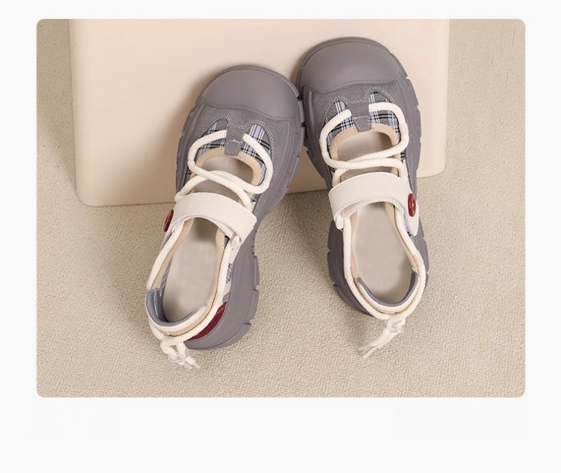 厚底スニーカー 面ファスナー式 ローカット 女性用靴