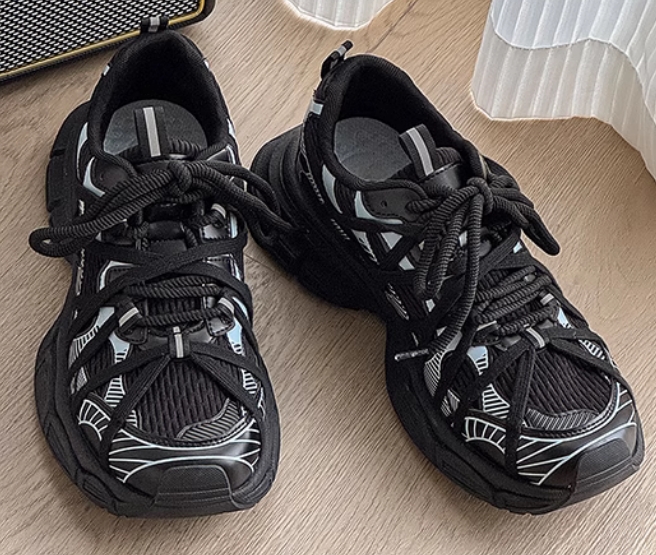 厚底スポーツシューズ メンズ運動靴 ローカット デッキタイプ