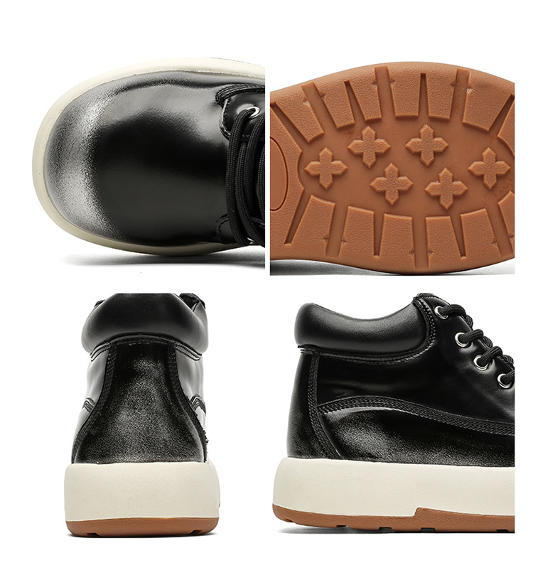 男女兼用ハイカット厚底スニーカー ストリート系ウォーキングシューズ