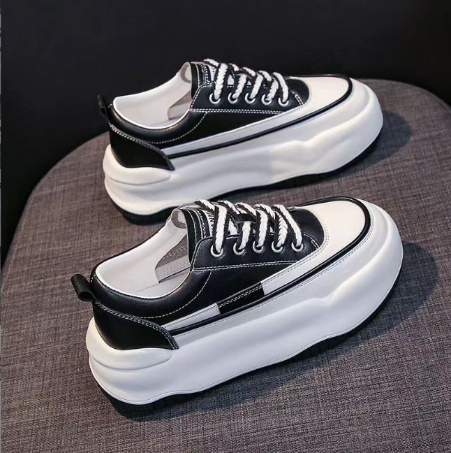 【シンプルデザイン×美脚スタイルアップ×韓国系】6.0cm厚底スニーカー