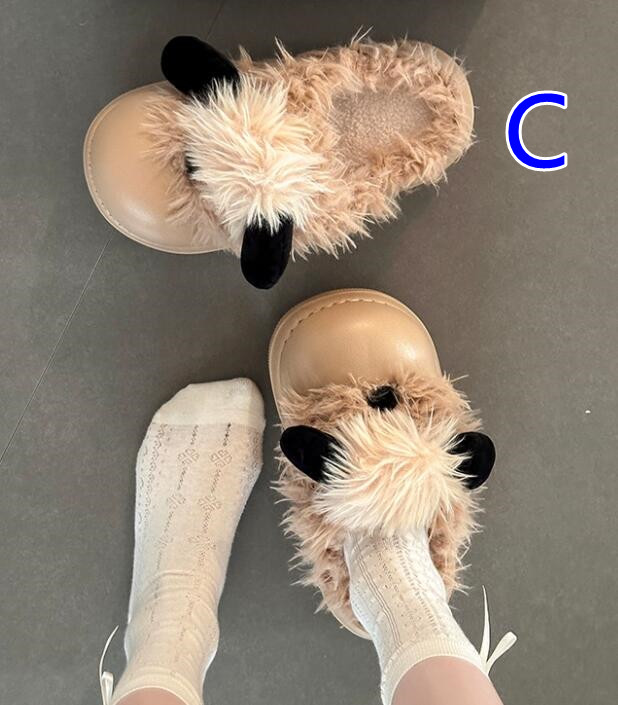 【あったか柔らか】もこもこ厚底サンダル（4cm・秋冬つっかけ）