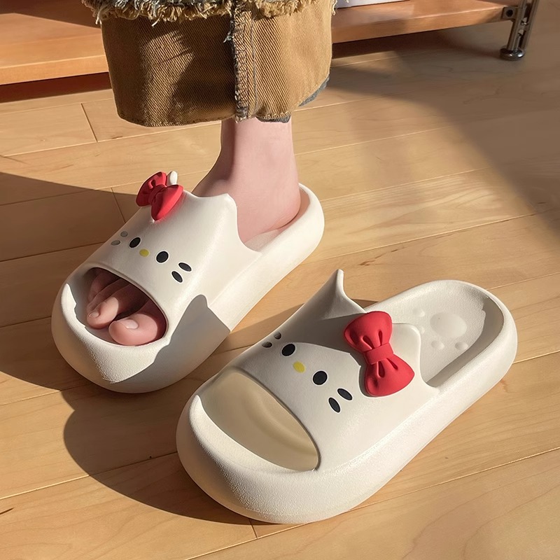 厚底 ふわもこ猫ちゃん厚底スリッパ
