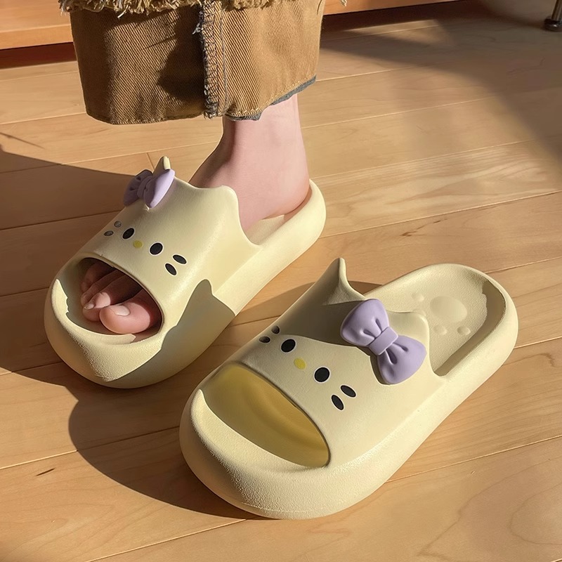 厚底 ふわもこ猫ちゃん厚底スリッパ