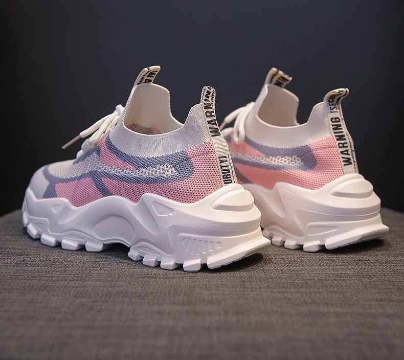 【通気メッシュ×美脚スタイルアップ×韓国系】6.0cm厚底スニーカー