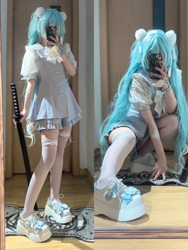 【レース×リボン×厚底】ガーリー系スニーカー｜甘めコーデ×身長盛れ×快適設計