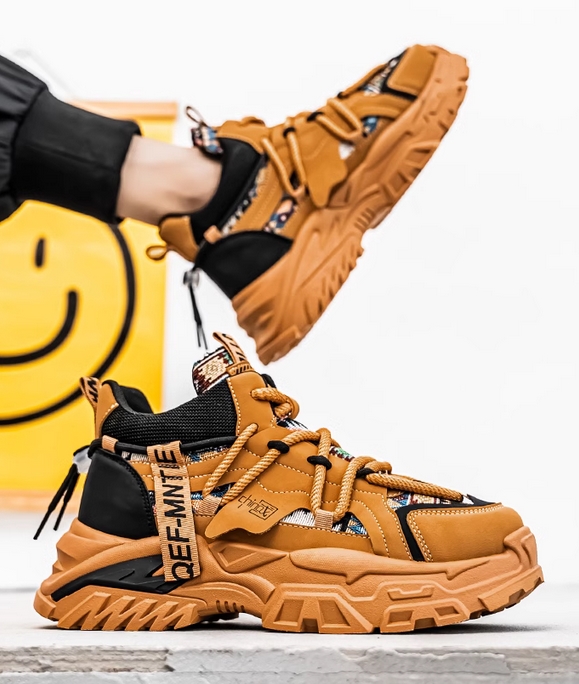 厚底スポーツシューズ メンズ運動靴 デッキスニーカー