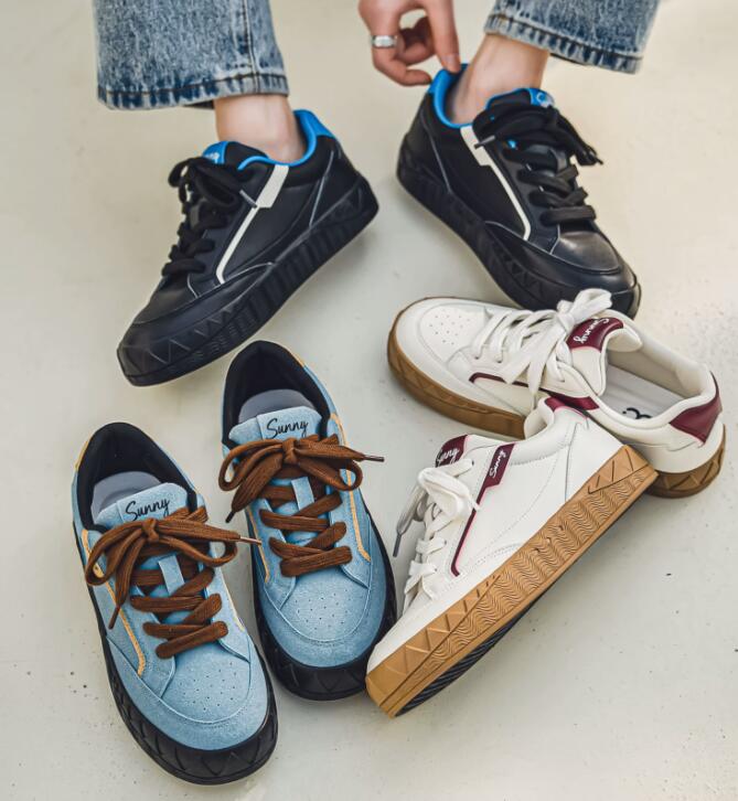 メンズ厚底スポーツシューズ快適ローカット運動靴