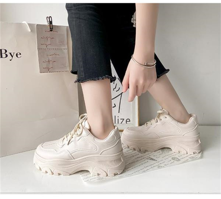 厚底スニーカー レディース 歩きやすい運動靴 選べる2色