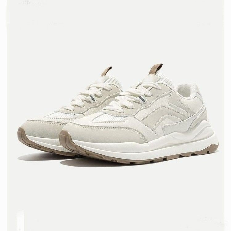 【ベージュメッシュ×弾力クッション×韓国系】6.0cm厚底スニーカー