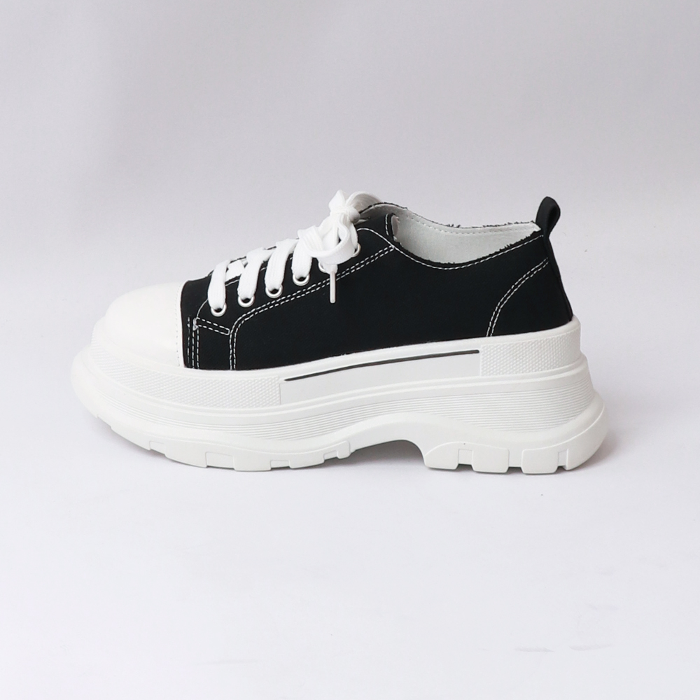 韓国風厚底スニーカー レディース ローカット