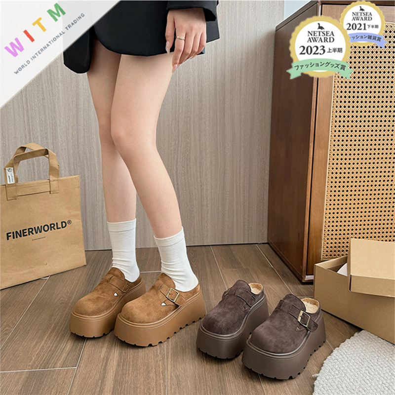 +6cm厚底【あったか×上品×快適】ベロア調 裏起毛 厚底スニーカー