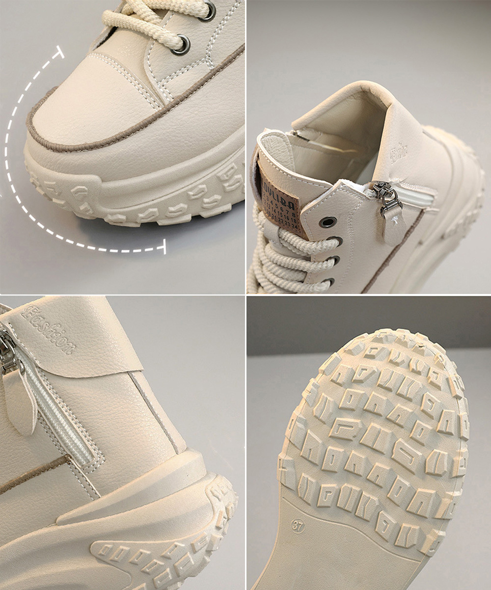 レディース ハイカット 厚底 紐付き スニーカー