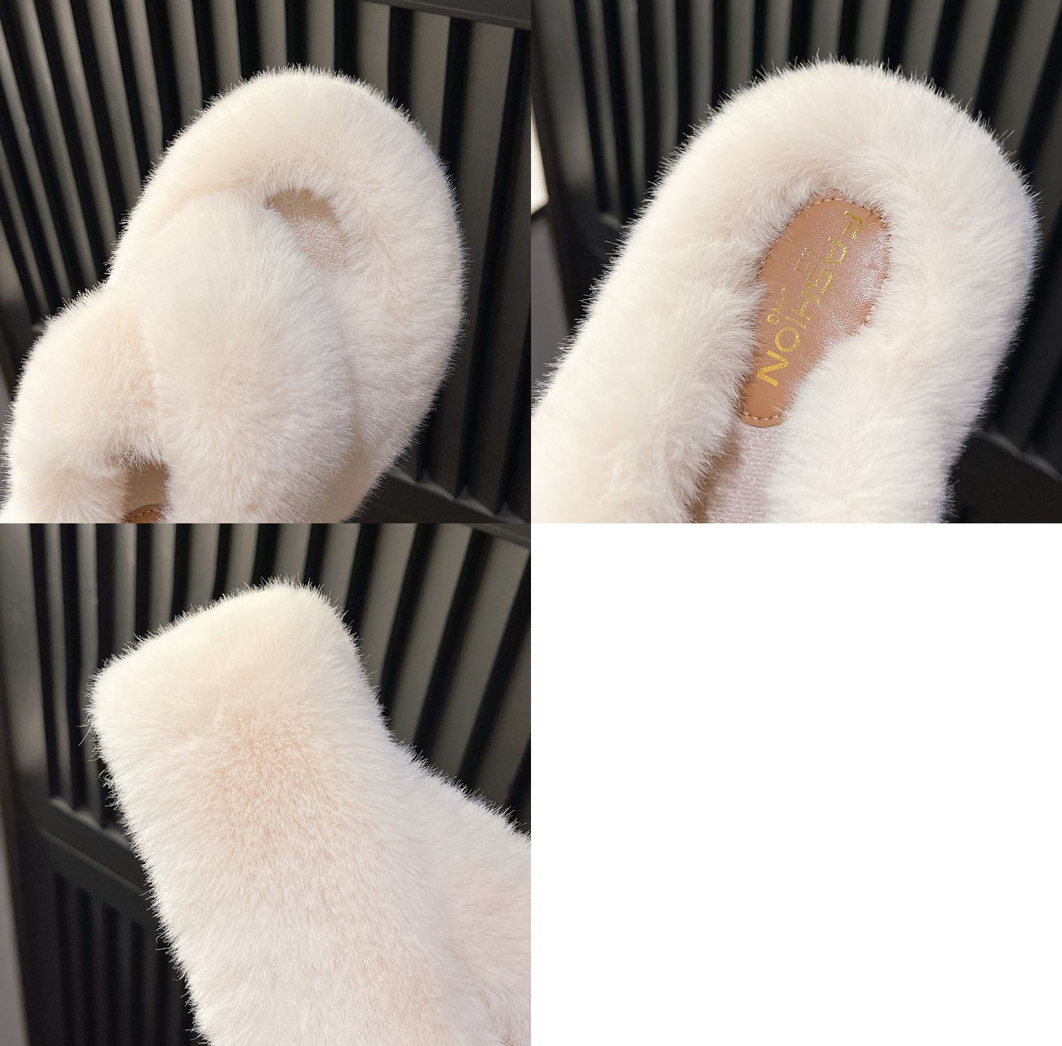 秋冬新作 ふわふわ毛足 厚底ルームシューズ 室内履き