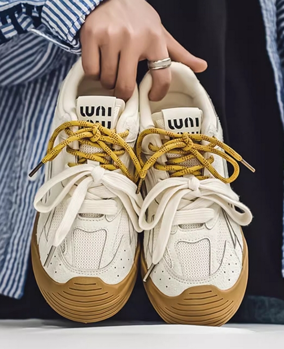 厚底スポーツシューズ メンズ運動靴 ローカット