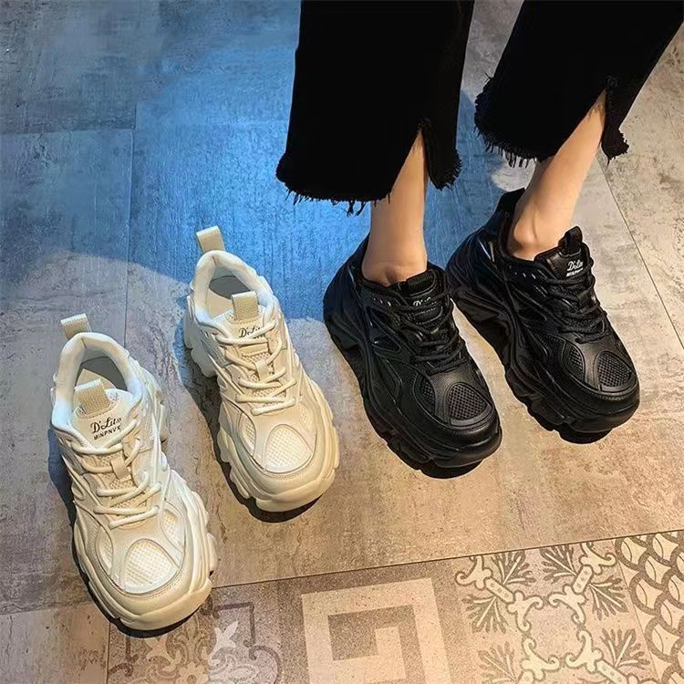 厚底 立体造形ボリュームソール厚底スニーカー