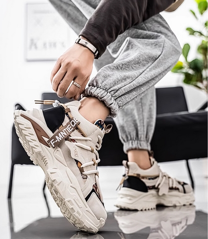 厚底スポーツシューズ メンズ運動靴 デッキスニーカー