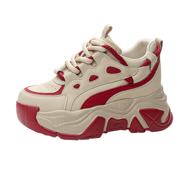 厚底 ボリュームソール配色デザイン厚底スニーカー