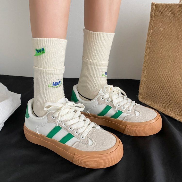 秋冬厚底スニーカー ローカット カジュアル靴