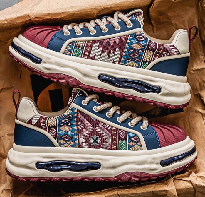 厚底スポーツシューズ メンズ運動靴 ローカット