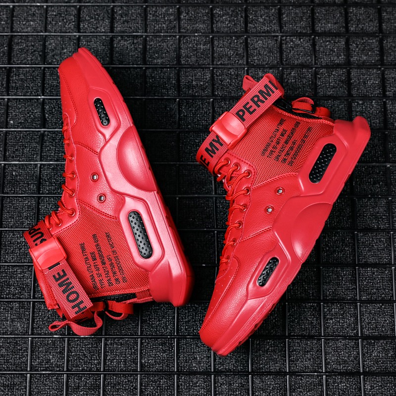 厚底 未来系ストリートハイカットスニーカー