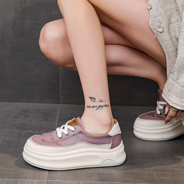 厚底スニーカー レディース 通気性抜群 美脚効果 カジュアル靴