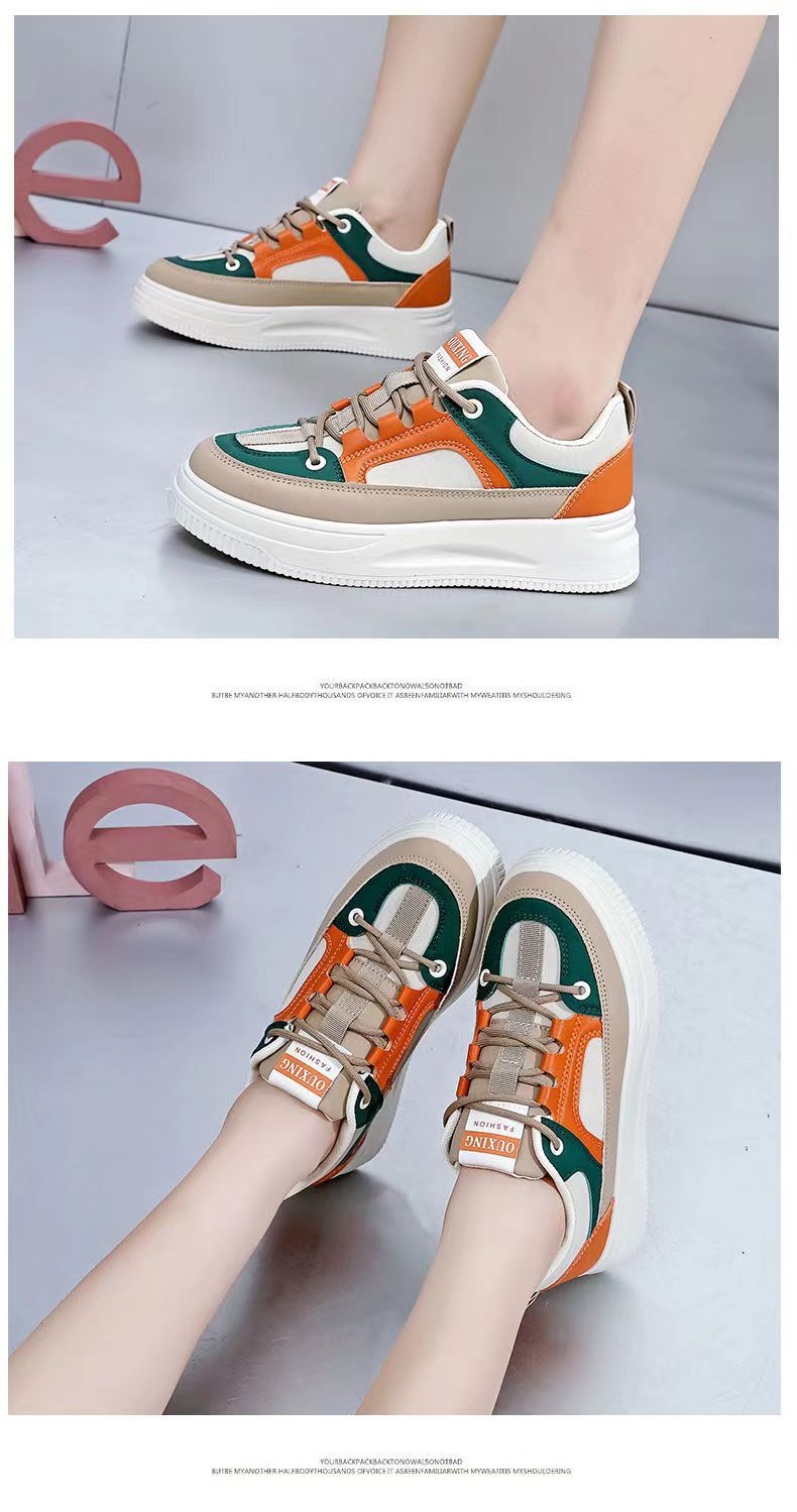 レディース厚底スニーカー紐靴滑り止め楽ちん歩きやすい