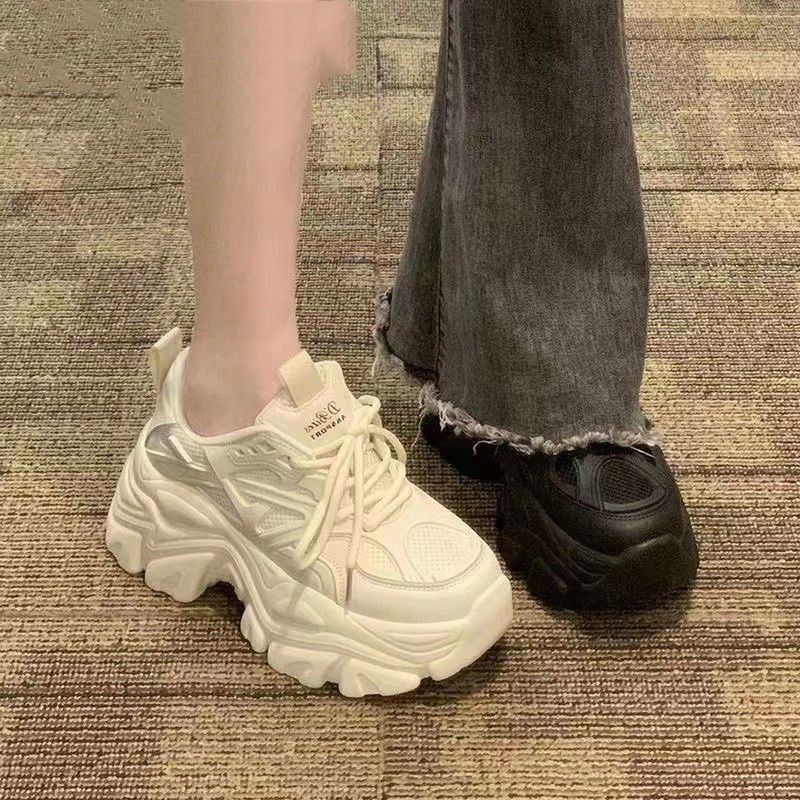 厚底 立体造形ボリュームソール厚底スニーカー
