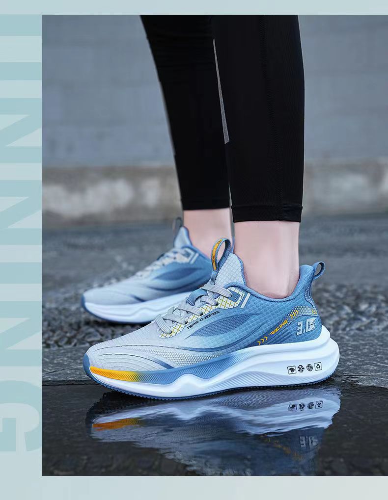 厚底 超軽量エアクッション厚底ランニングシューズ