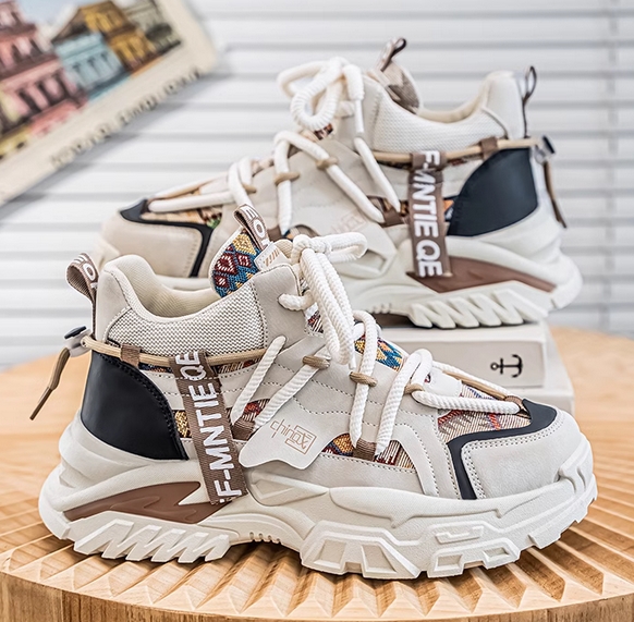 厚底スポーツシューズ メンズ運動靴 デッキスニーカー