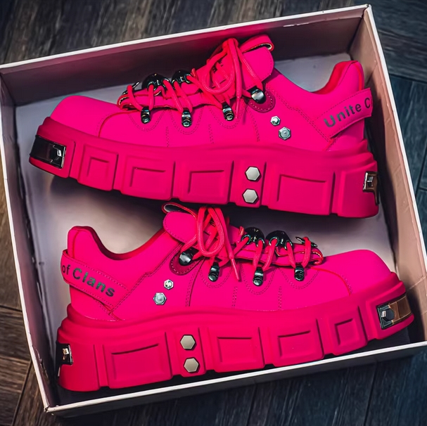 厚底スポーツシューズ メンズ運動靴 ローカット白色スニーカー