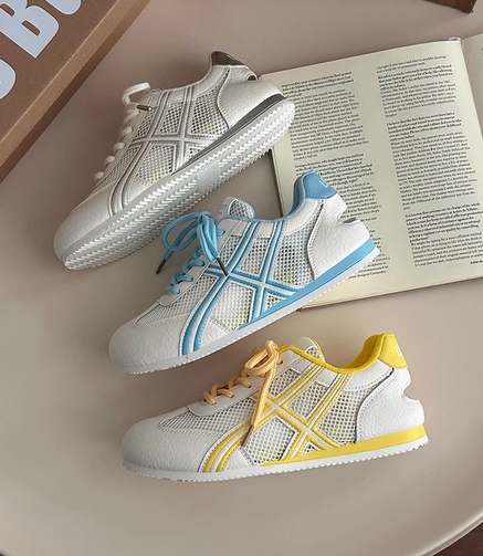 レディース厚底スポーツシューズ通気性メッシュ運動靴