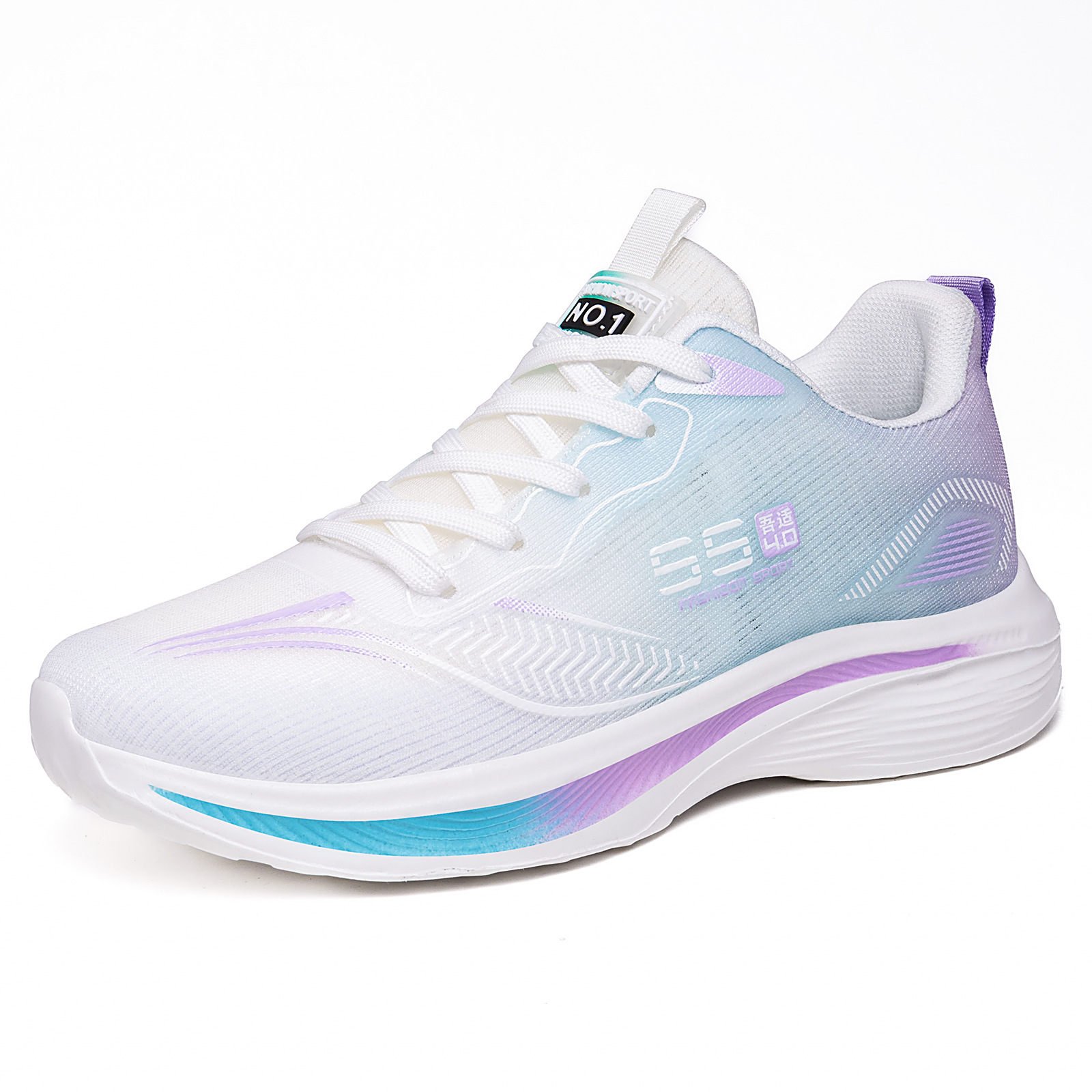 厚底 軽量通気性抜群厚底ランニングシューズ