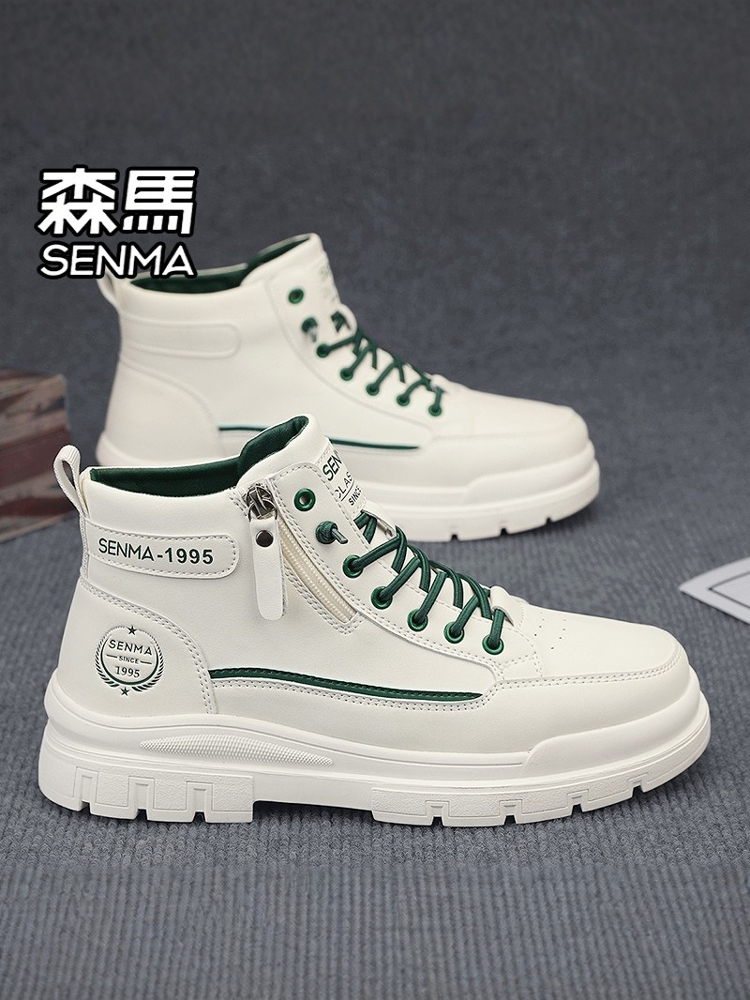 厚底 都会的レトロハイカットスニーカー