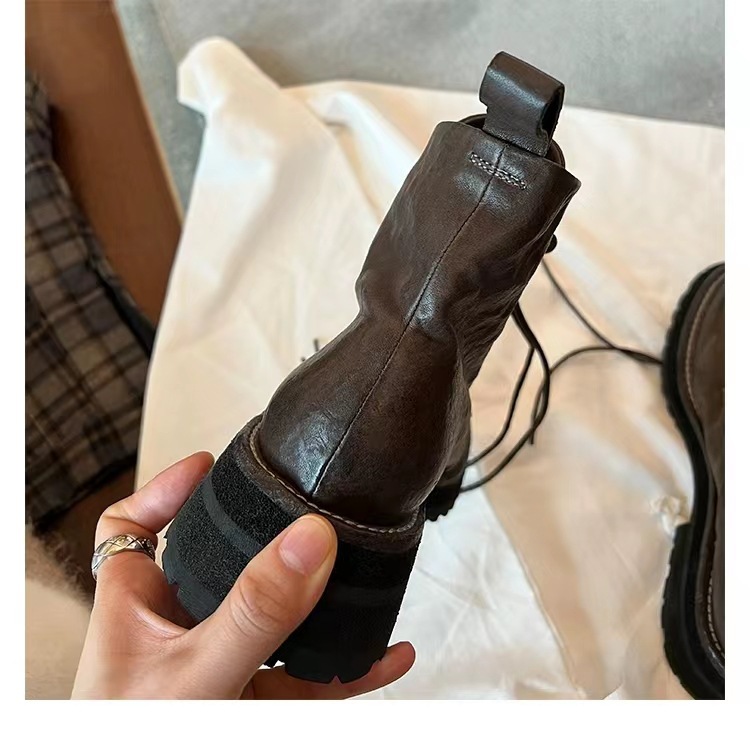厚底商品 クラシック厚底編み上げブーツ