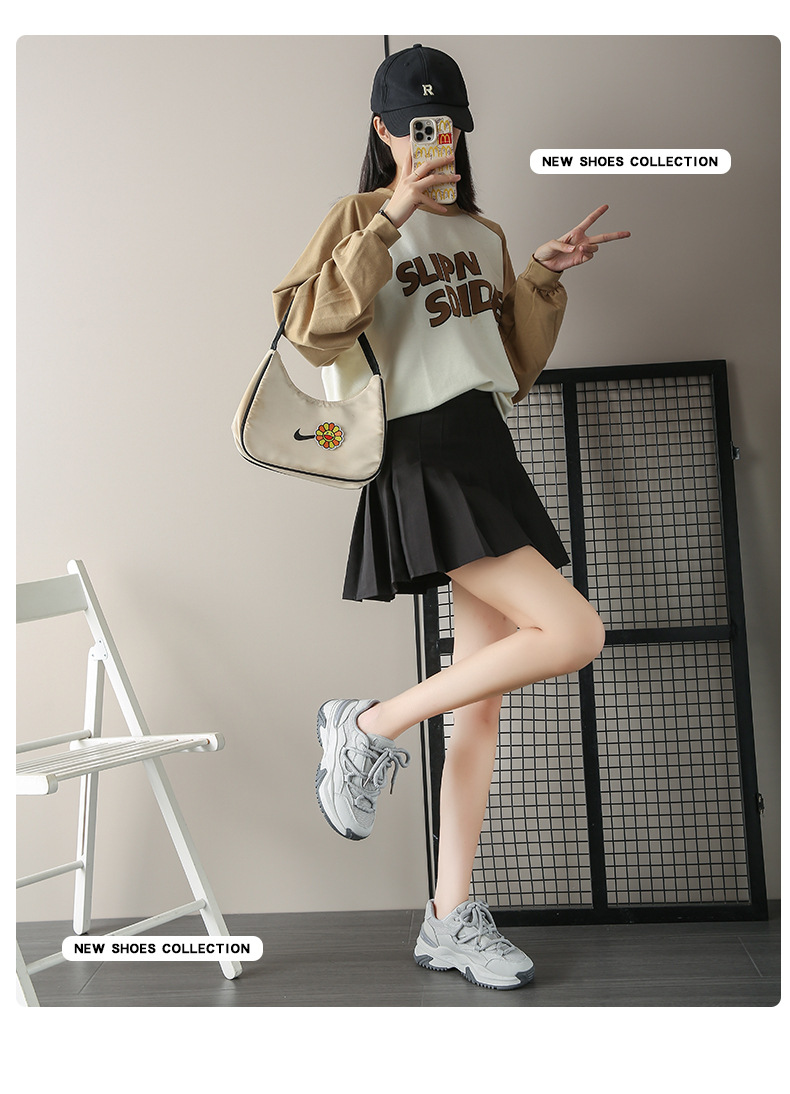 レディース厚底スニーカー 紐靴 美脚効果 歩きやすい