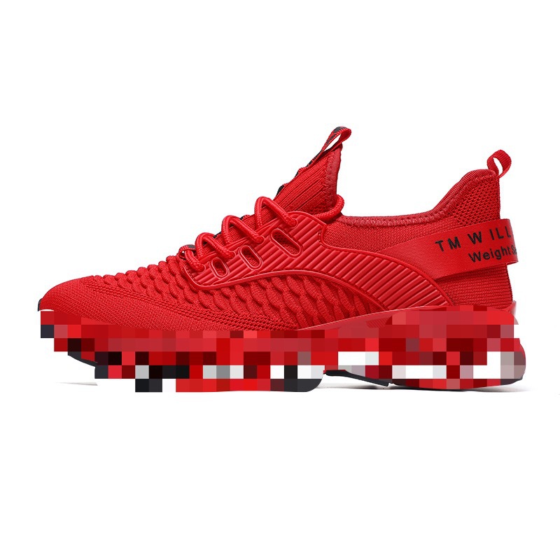 厚底 モザイク模様厚底ランニングシューズ